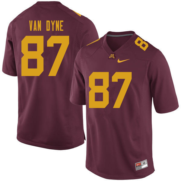 Men #87 Yale Van Dyne Minnesota Golden Gophers College Football Jerseys Sale-Maroon
